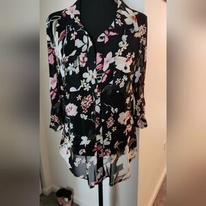 Elegant Floral Print Women's Blouse